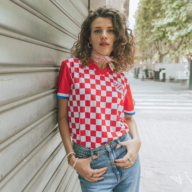 COPA Kroatien Retro Trikot 1990 weiß-rot
