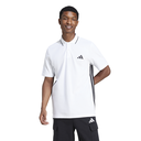 adidas Essentials 3-Streifen Piqué Poloshirt weiß