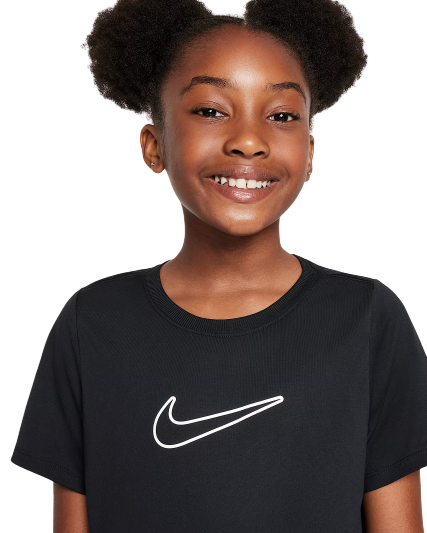 Nike One Tempo Dri-Fit Laufshirt schwarz Kinder  