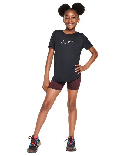 Nike One Tempo Dri-Fit Laufshirt schwarz Kinder  