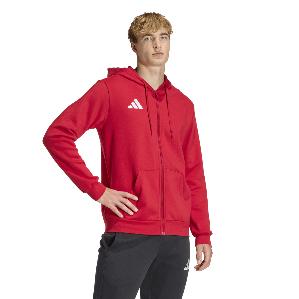 adidas Entrada 26 Fleece Kapuzenjacke rot 