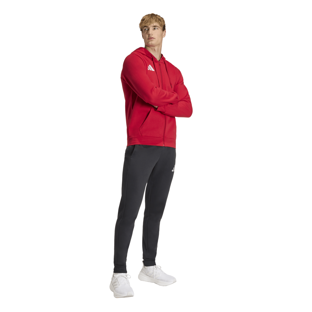 adidas Entrada 26 Fleece Kapuzenjacke rot 