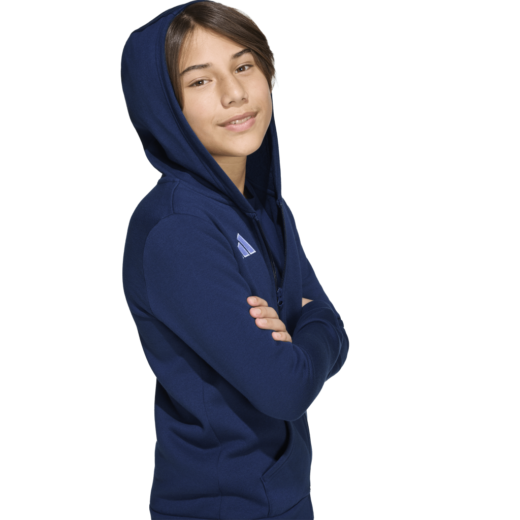 adidas Entrada 26 Fleece Kapuzenjacke blau Kinder