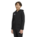 adidas Entrada 26 Fleece Kapuzenjacke schwarz Kinder