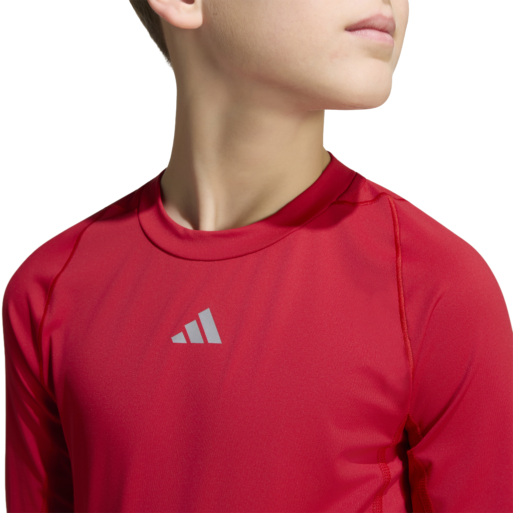 adidas Techfit Funktionsshirt Langarm rot Kinder 