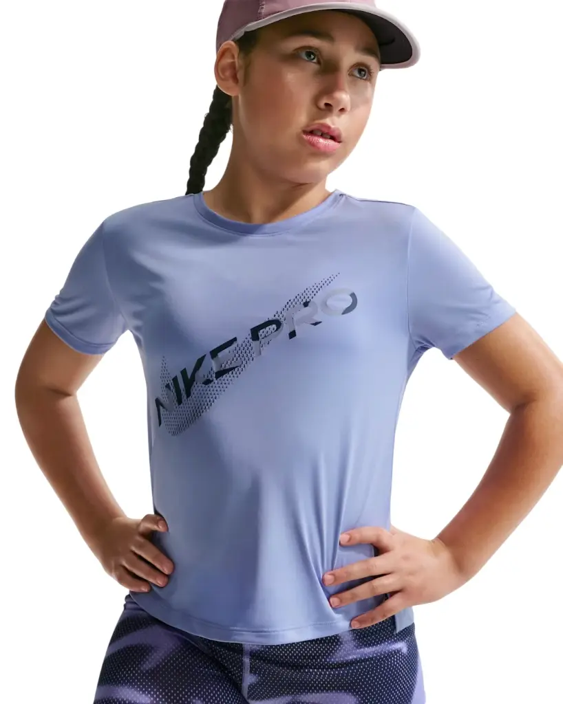 Nike Pro Dri-FIT T-Shirt lila Kinder