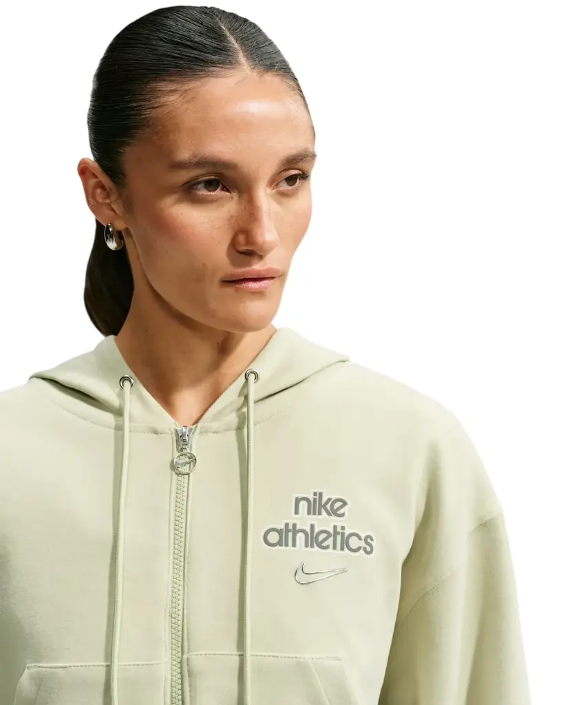 Nike Sportswear Phoenix Fleece Kapuzenjacke grün Damen