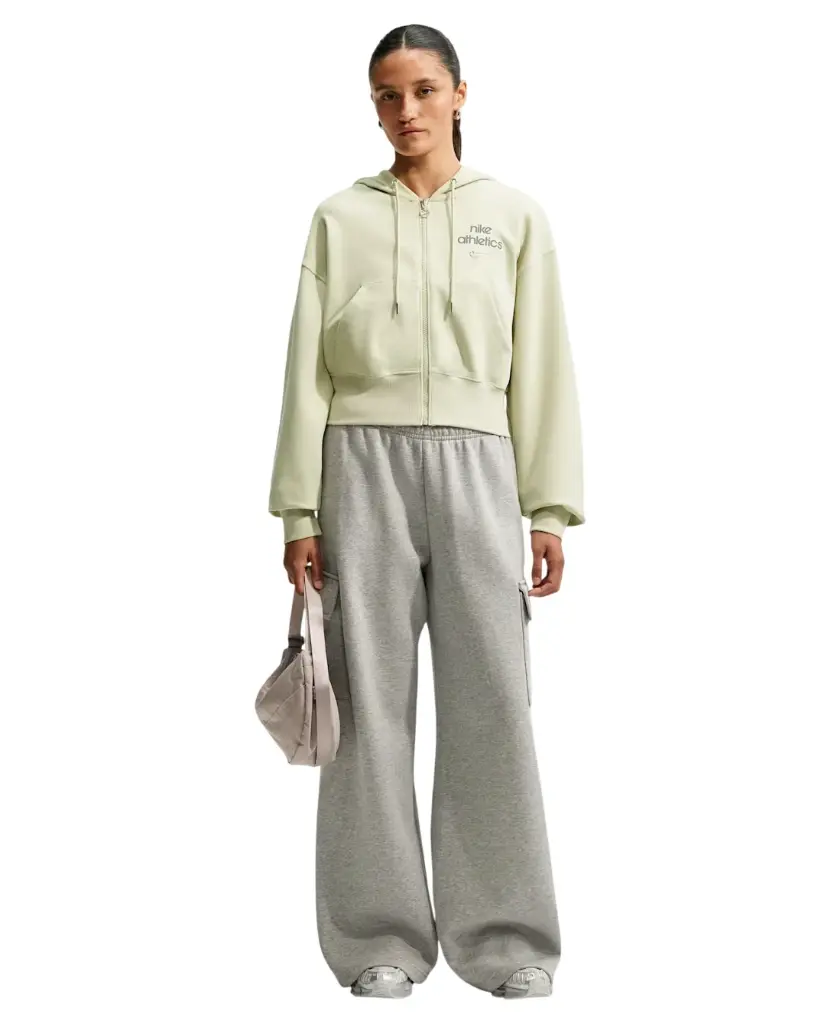Nike Sportswear Phoenix Fleece Kapuzenjacke grün Damen