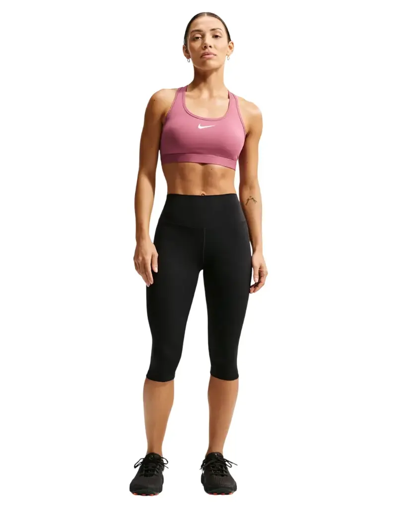 Nike Swoosh gepolsterter Sport-BH pink Damen