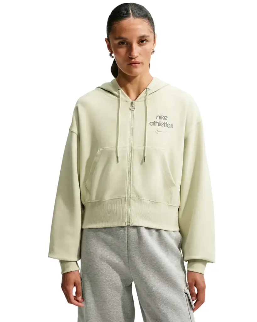 Nike Sportswear Phoenix Fleece Kapuzenjacke grün Damen