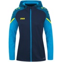 Jako Performance Kapuzenjacke dunkelblau-hellblau Damen