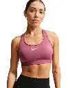 Nike Swoosh gepolsterter Sport-BH pink Damen