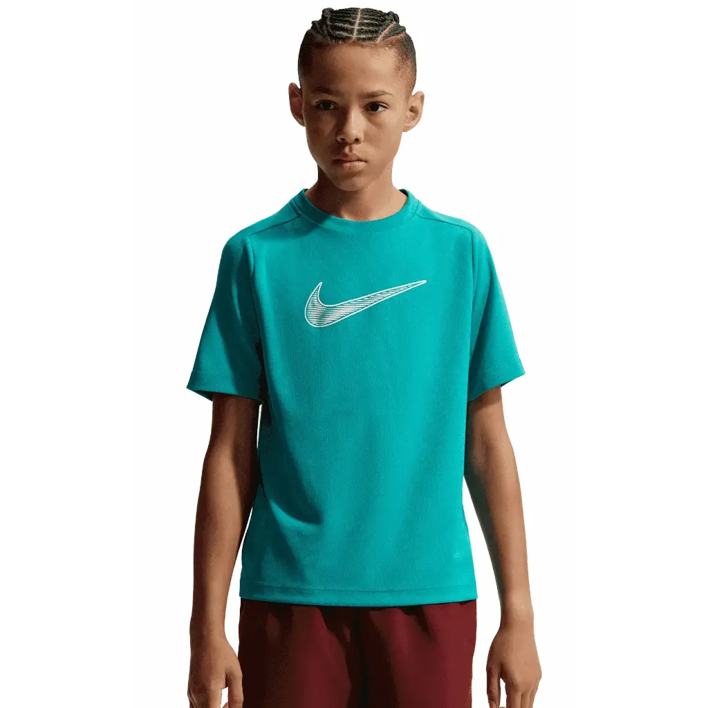 Nike Multi Dri-FIT Kurzarm-Trainingsshirt türkis Kinder