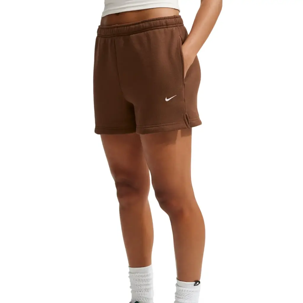 Nike Studio Fleece Short braun Damen