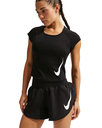 Nike Tempo Swoosh Dri-FIT Laufshirt schwarz Damen