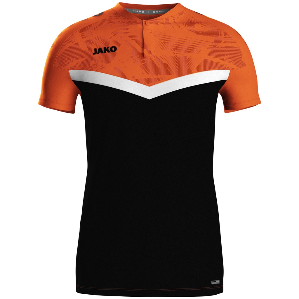 Jako Iconic Polo schwarz-neonorange