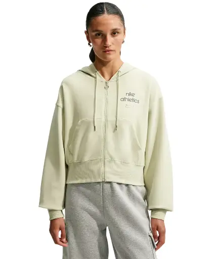 Nike Sportswear Phoenix Fleece Kapuzenjacke grün Damen