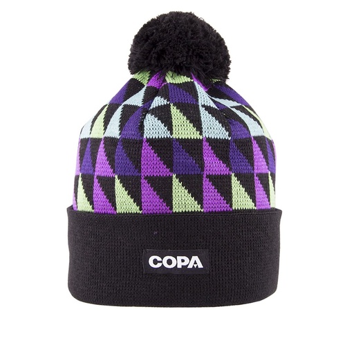 [5027] COPA Higuita Beanie Fußball Bommel-Mütze schwarz