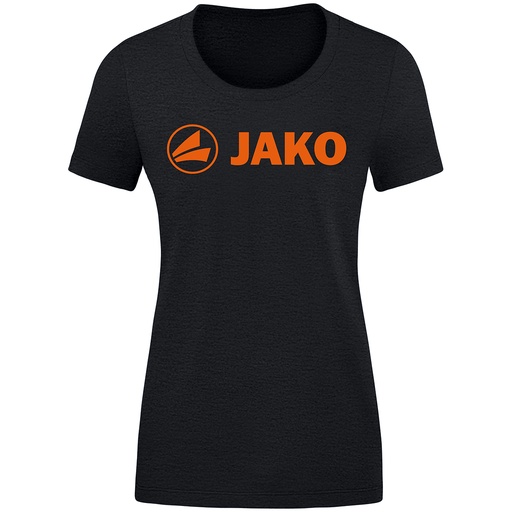 Jako T-Shirt Promo schwarz meliert-neonorange Damen